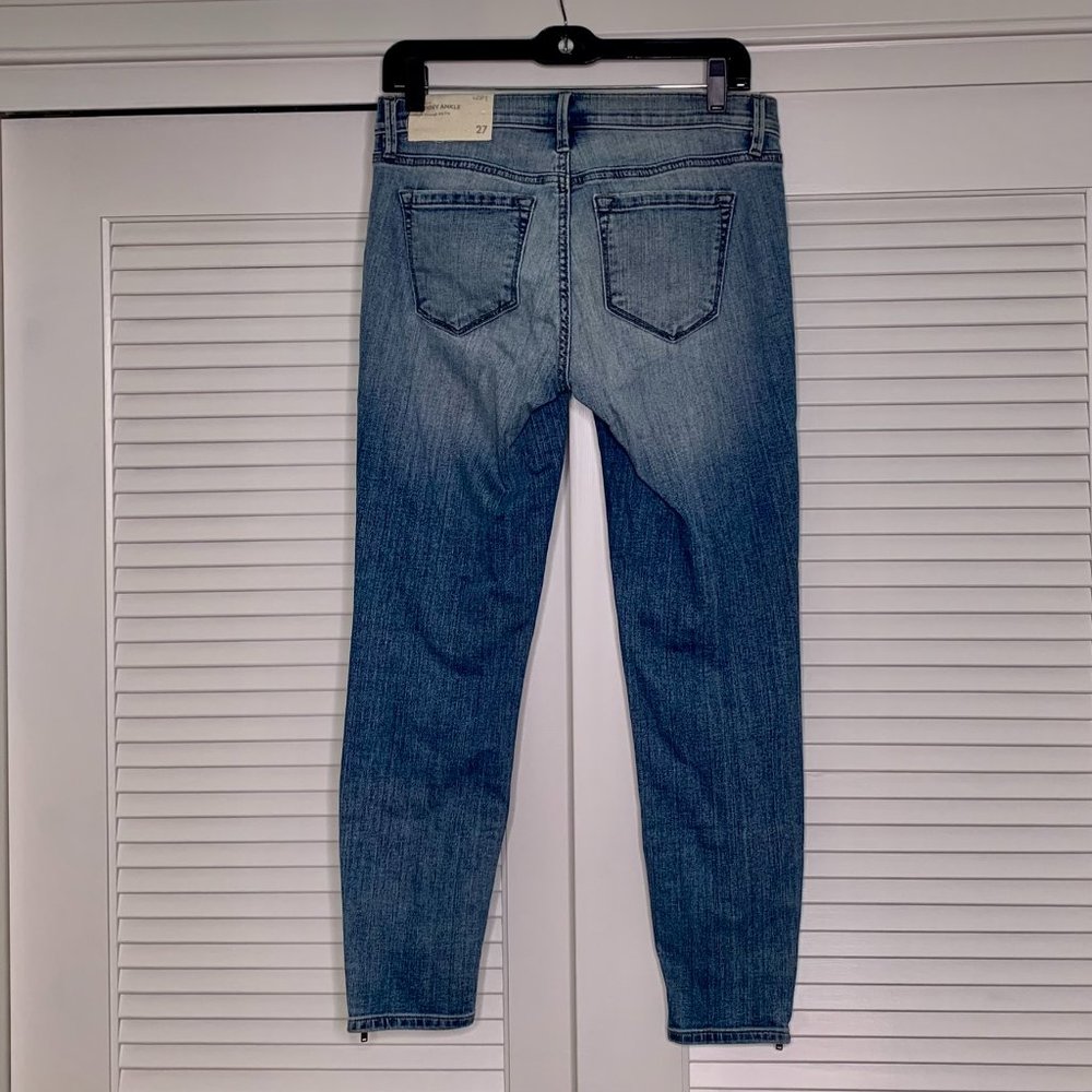 Ann Taylor LOFT Faded Modern Skinny Ankle Zipper Jeans Sz 27/4 - Picture 3 of 6